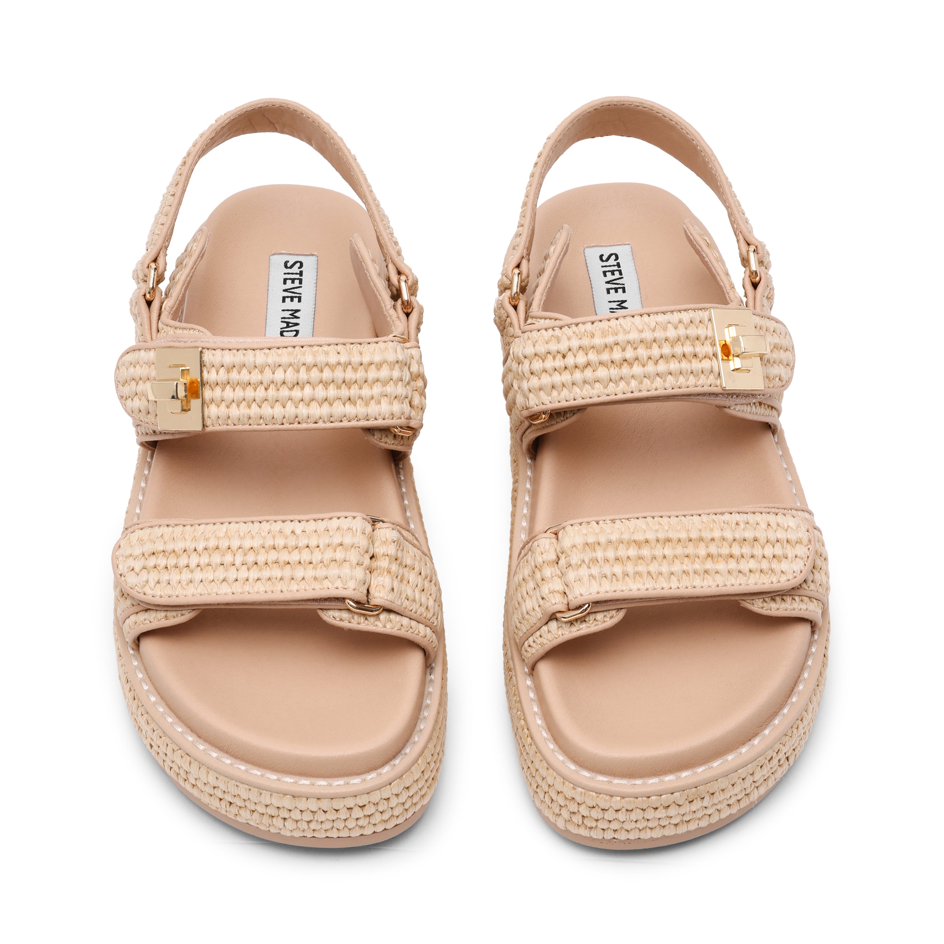 BIGMONA ダブルベルトラフィアサンダル NAT RAFFIA　(Heel4.0) - view 2