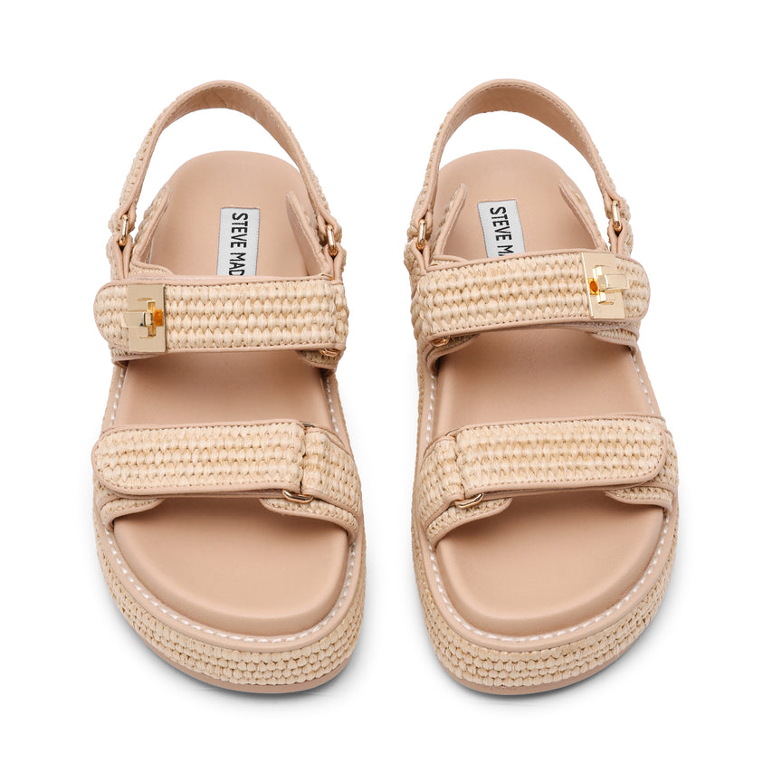BIGMONA ダブルベルトラフィアサンダル NAT RAFFIA　(Heel4.0) - view 2
