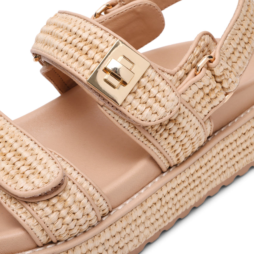 BIGMONA ダブルベルトラフィアサンダル NAT RAFFIA　(Heel4.0) - view 7