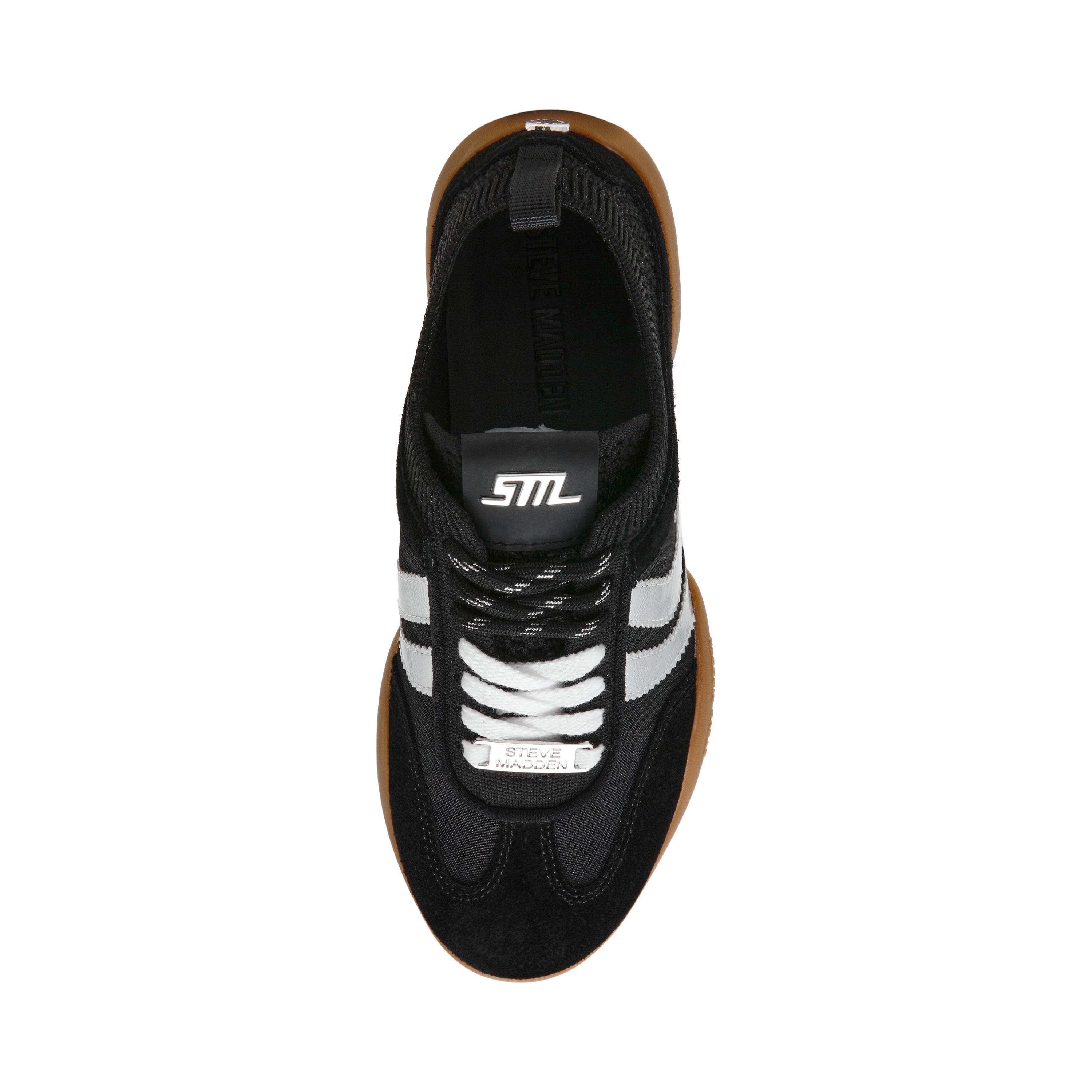 BISCOTTI-XS　フレアスニーカー　BLK/SV　(HEEL2.5)