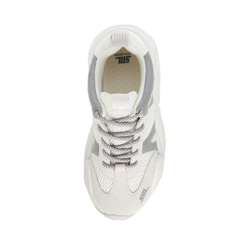 BOUNCE 1 　厚底デザインスニーカー　WHITE/SIL