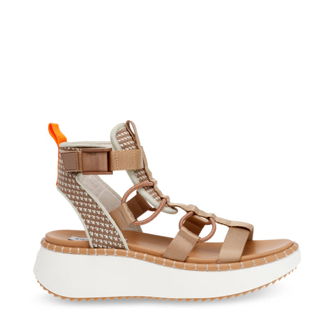 STEVE MADDEN DEELITE  アンクルストラップスポーツサンダル TAN サンダル レディース　サンダル