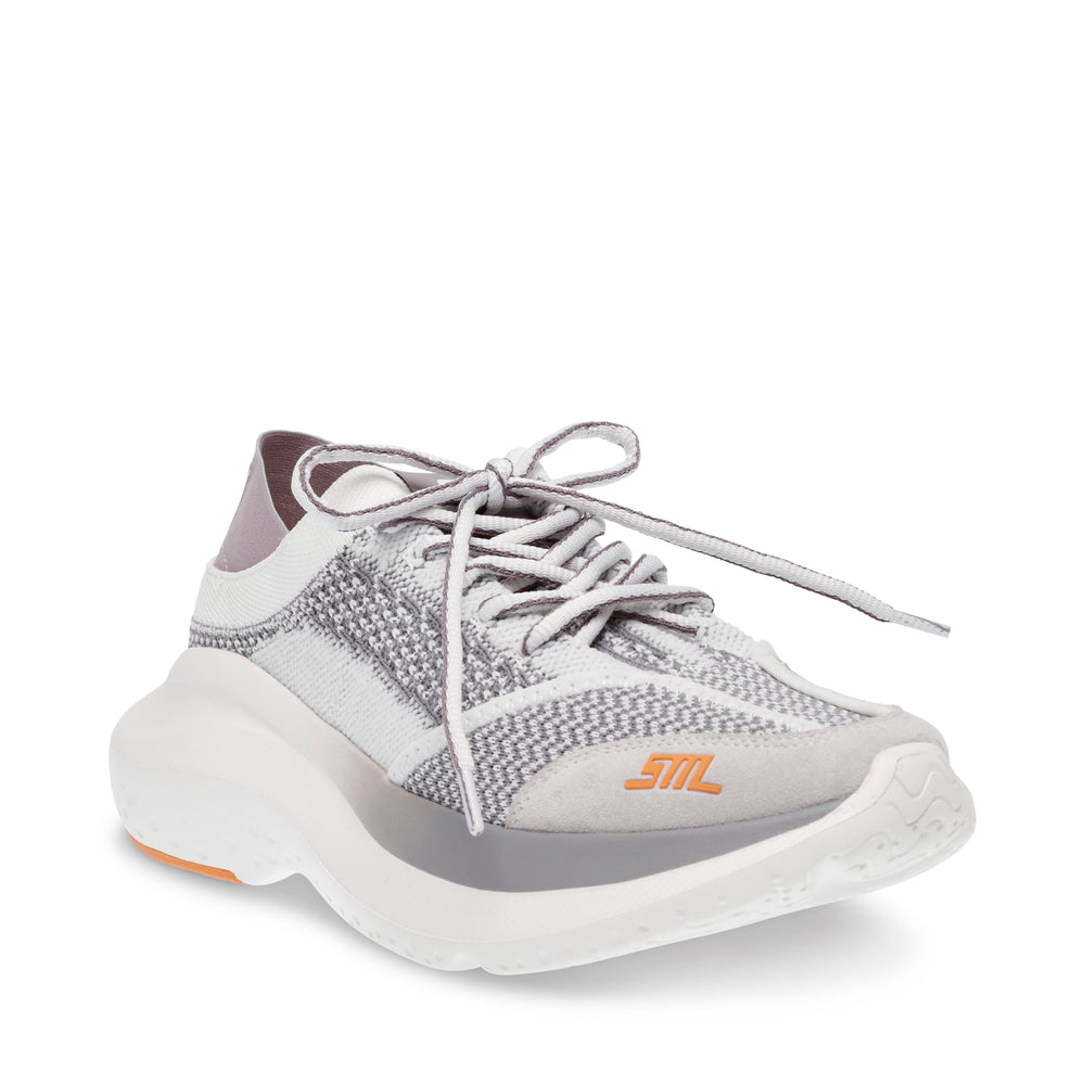 STEVE MADDEN ELEVATE3-UA ストレッチニットスニーカー GRAY/WHITE スニーカー レディース　全商品