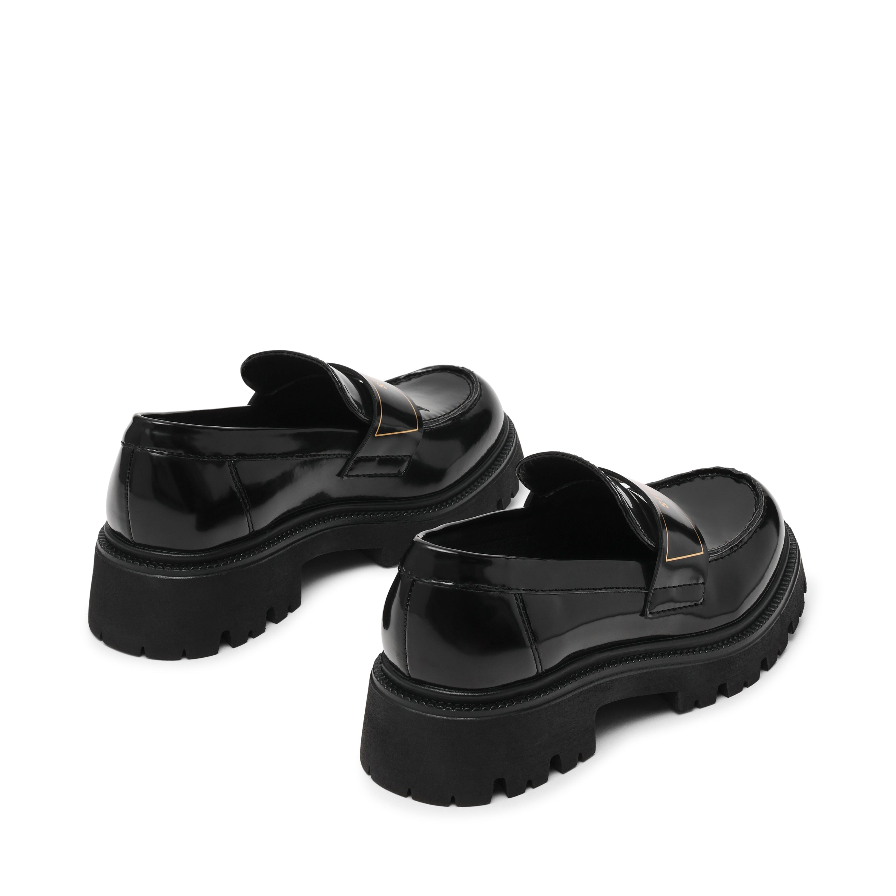 FILE-AWAY-VA  ロゴベルト厚底ローファー BLK　(HEEL4.5)