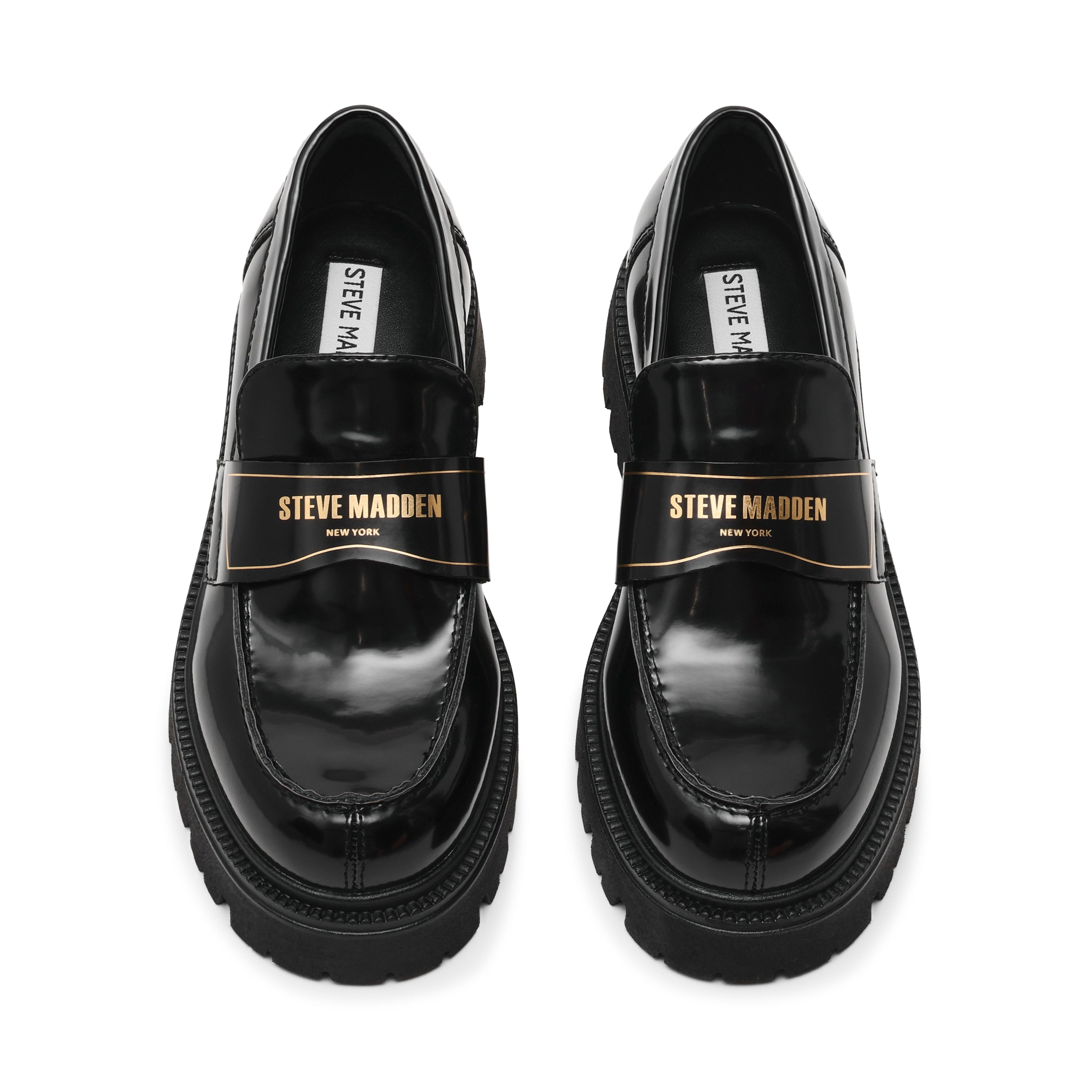 FILE-AWAY-VA  ロゴベルト厚底ローファー BLK　(HEEL4.5)