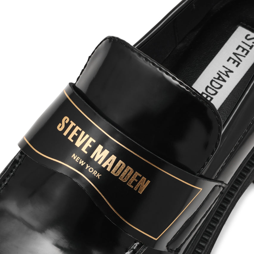 FILE-AWAY-VA  ロゴベルト厚底ローファー BLK　(HEEL4.5)