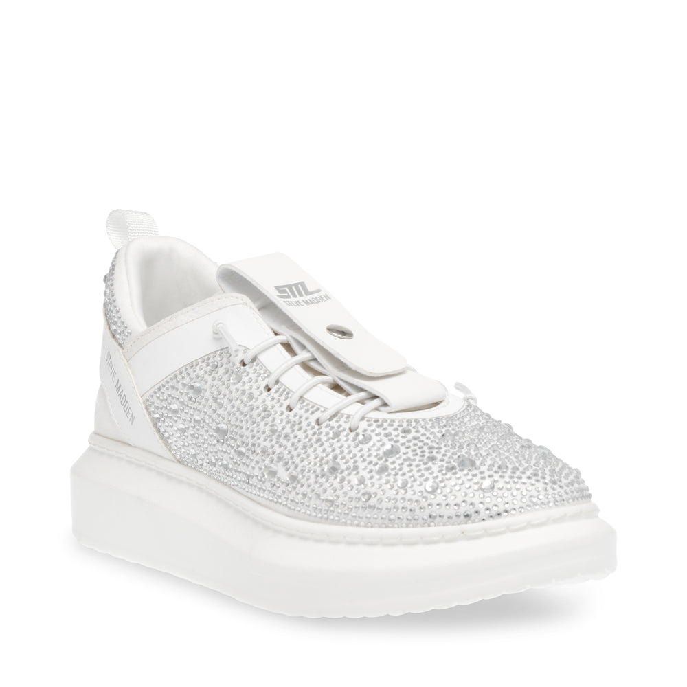 STEVE MADDEN GAMEDAY-R-UA　厚底ストーンスニーカー　WHITE スニーカー レディース　スニーカー