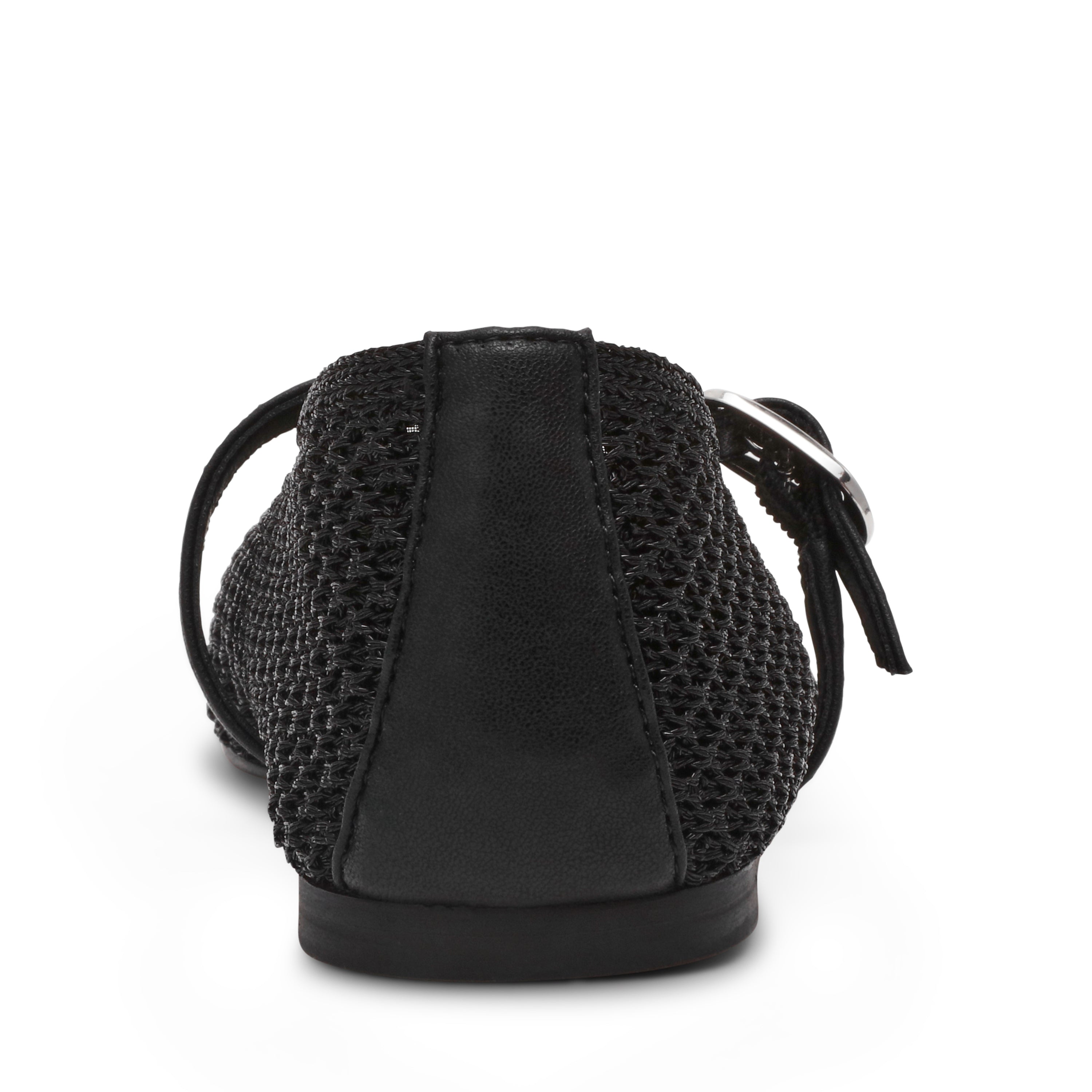 GAYLA-XS　編み込みメリージェーン　BLACK　(HEEL1.0)