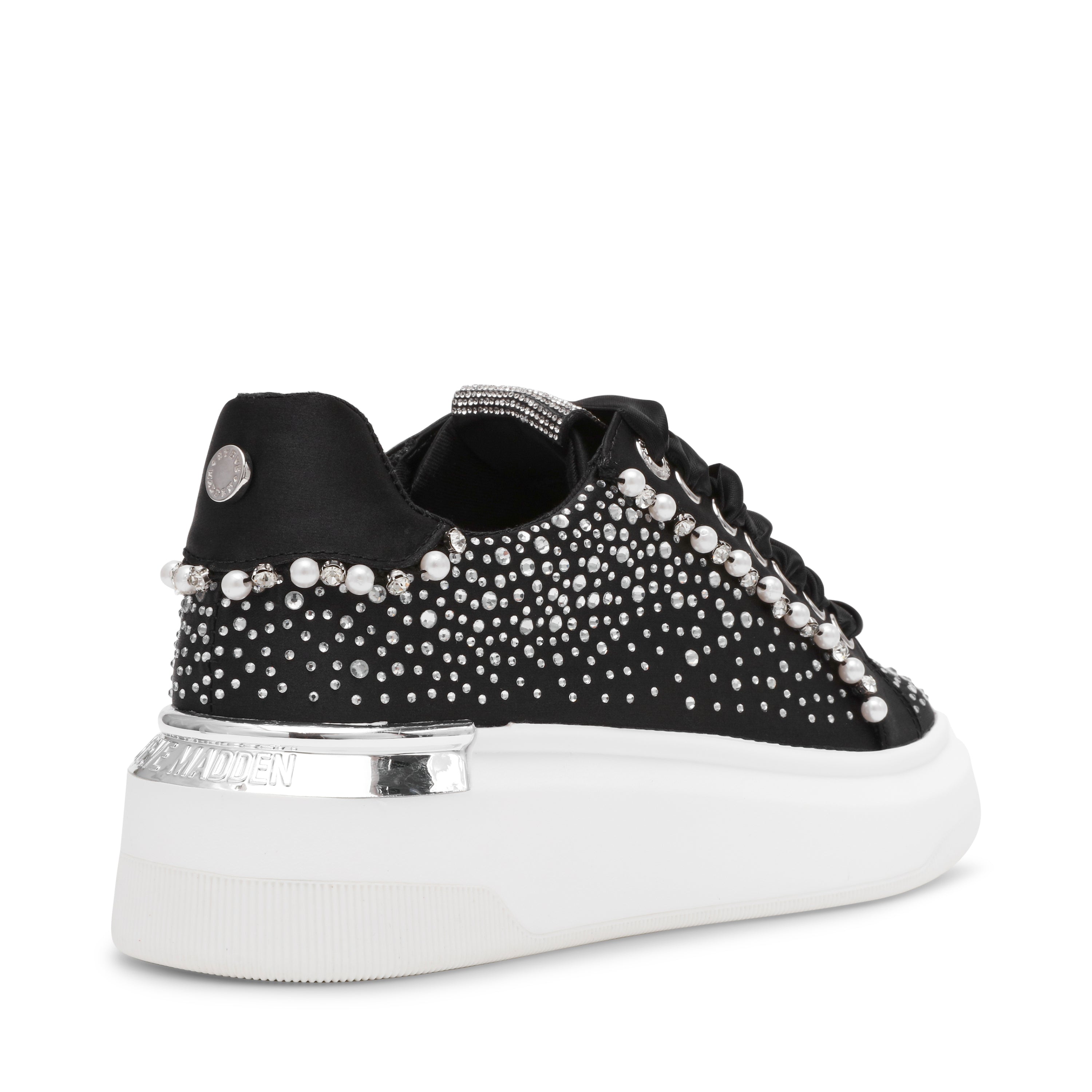 GLORIES-XS　ストーンデザインスニーカー  	BLK (heel4.0)