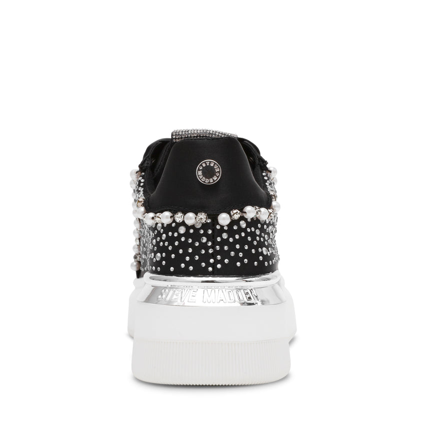 GLORIES-XS　ストーンデザインスニーカー  	BLK (heel4.0)