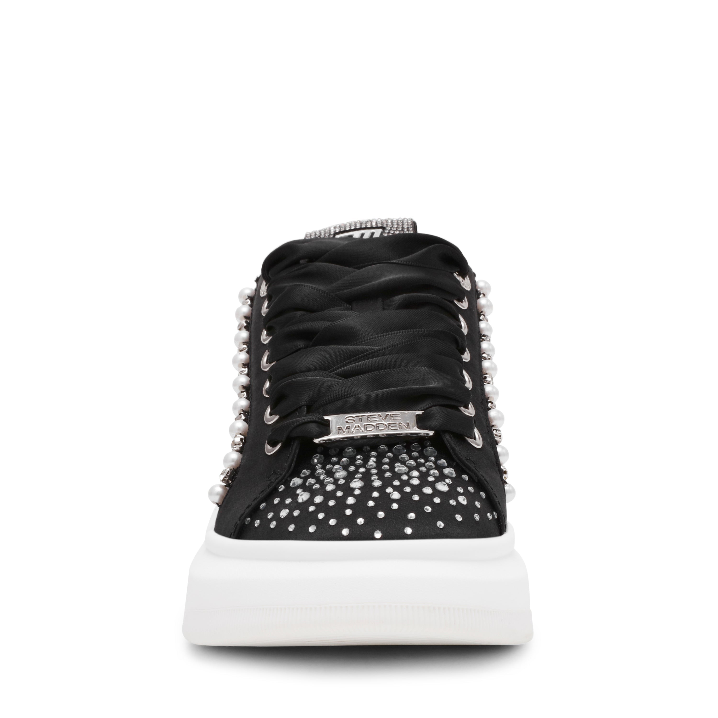 GLORIES-XS　ストーンデザインスニーカー  	BLK (heel4.0)