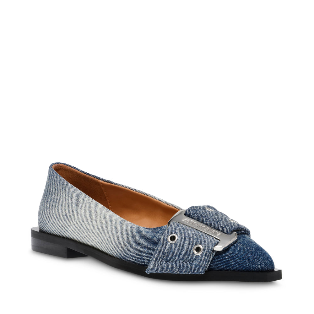 STEVE MADDEN GRAIL-UA　ポインテッドトゥベルトデザインパンプス　BLUE DENIM パンプス 新着商品