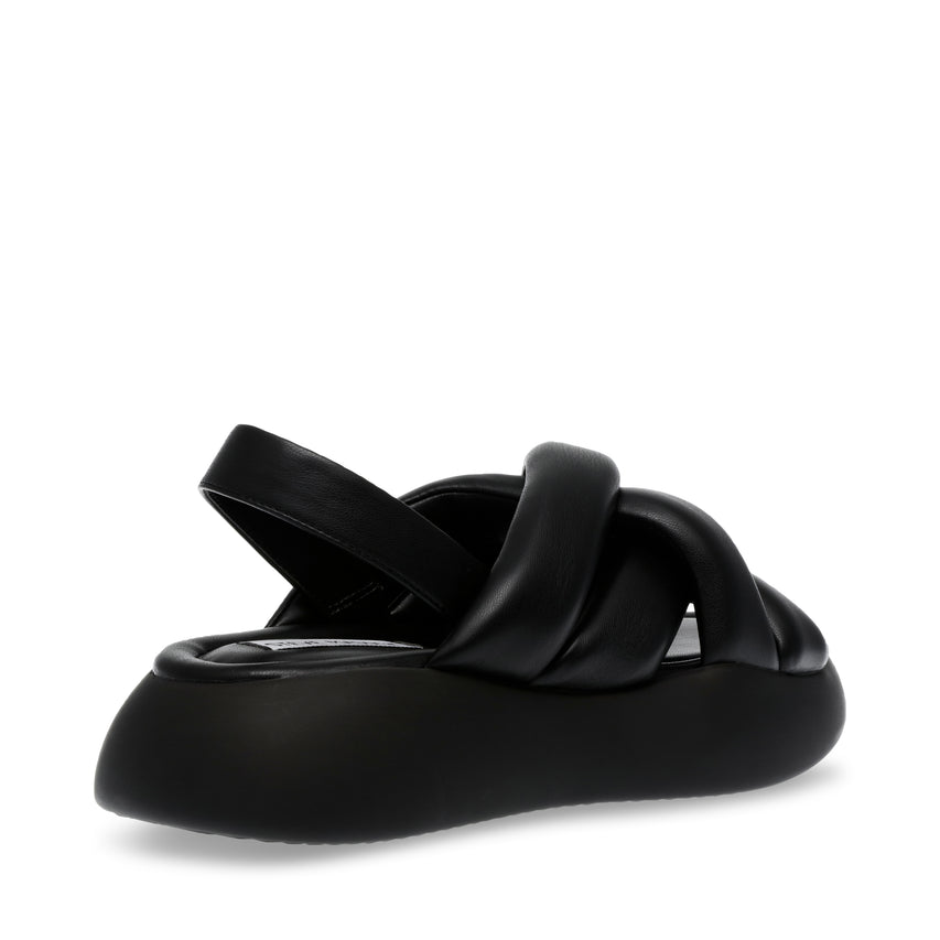 HAZZIE 厚底パフィーストラップサンダル BLACK