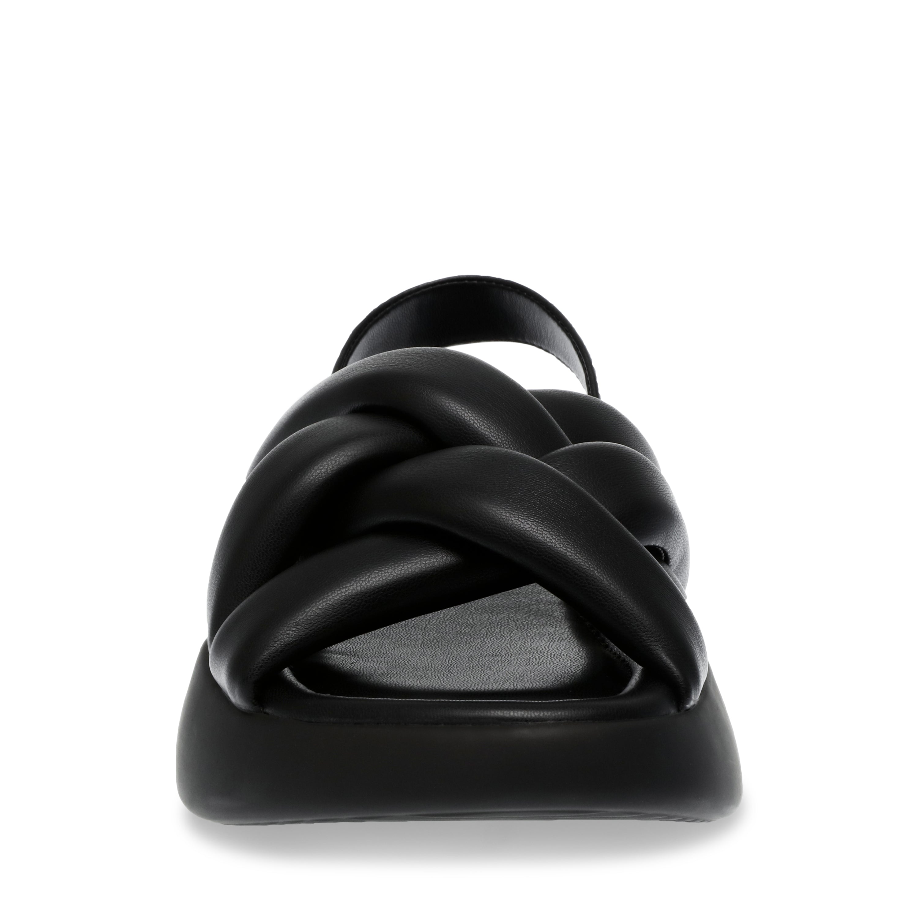 HAZZIE 厚底パフィーストラップサンダル BLACK