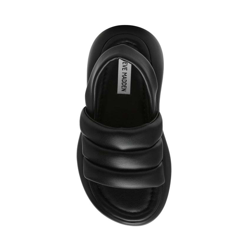 HEADWAY 　ストラップ付パフィーサンダル　BLK　
