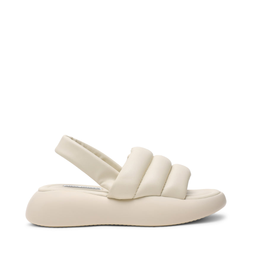 HEADWAY 　ストラップ付パフィーサンダル　WH　(heel4.5)