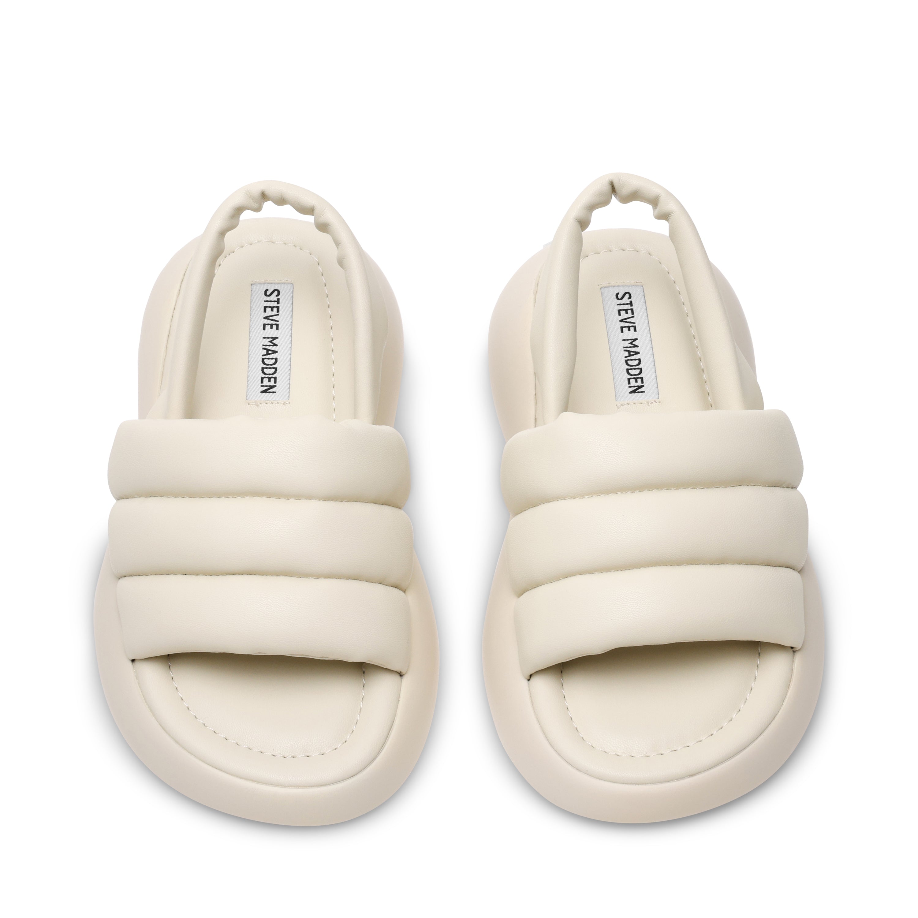 HEADWAY 　ストラップ付パフィーサンダル　WH　(heel4.5)