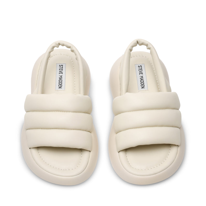 HEADWAY 　ストラップ付パフィーサンダル　WH　(heel4.5)