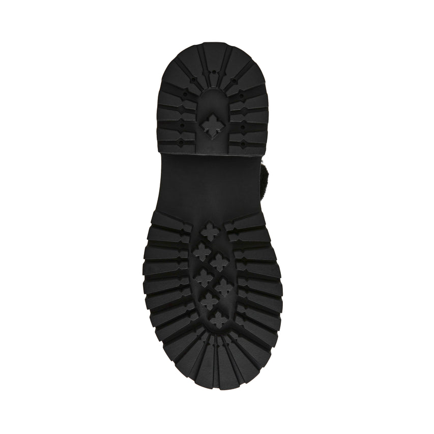 LODGE-VA　ファースエードショートブーツ　BLK/ｽｴｰﾄﾞ　(heel5.0)