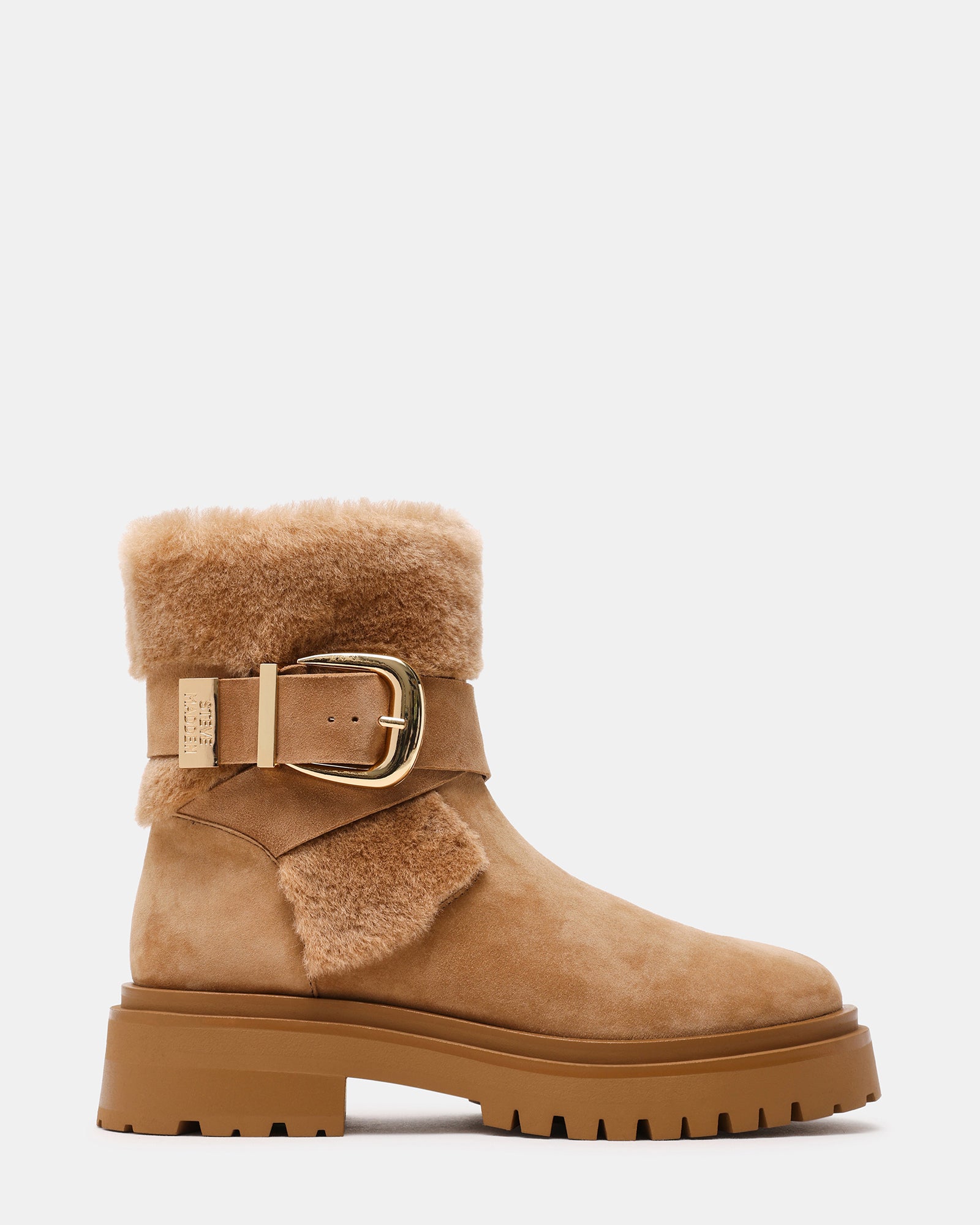 LODGE-VA　ファースエードショートブーツ　TAN/ｽｴｰﾄﾞ　(heel5.0)