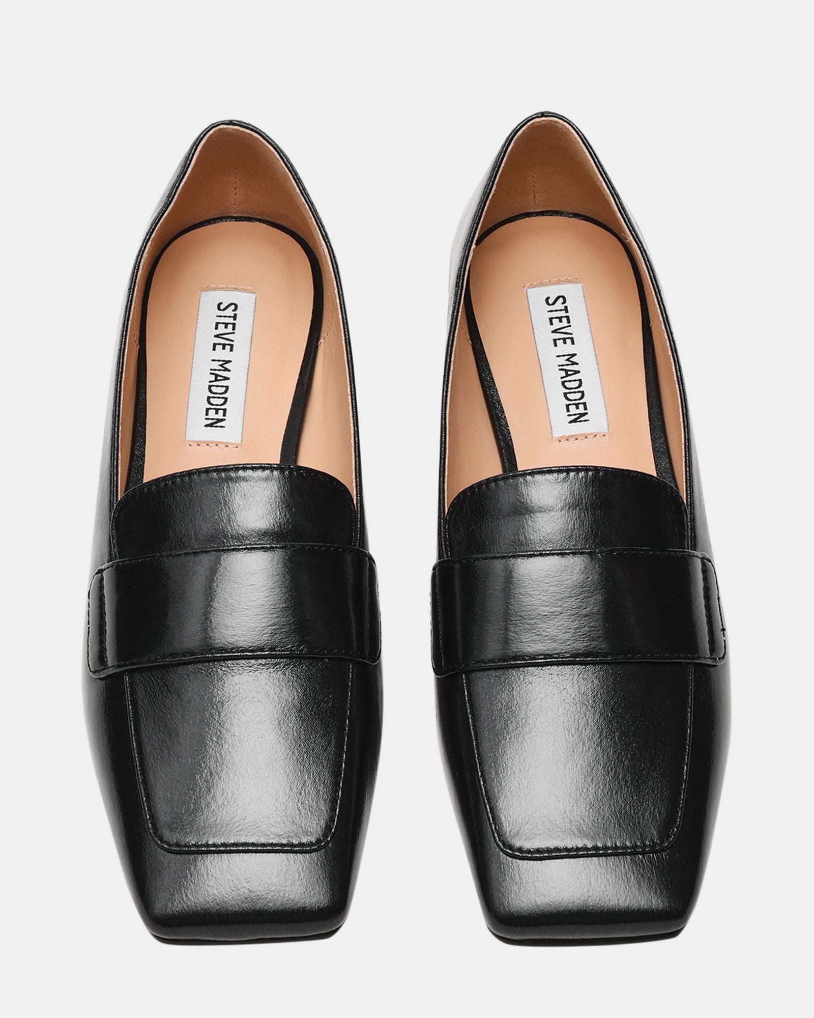 MONARC-VA　 スクエアトゥフラットローファー　BLK　(HEEL1.0)