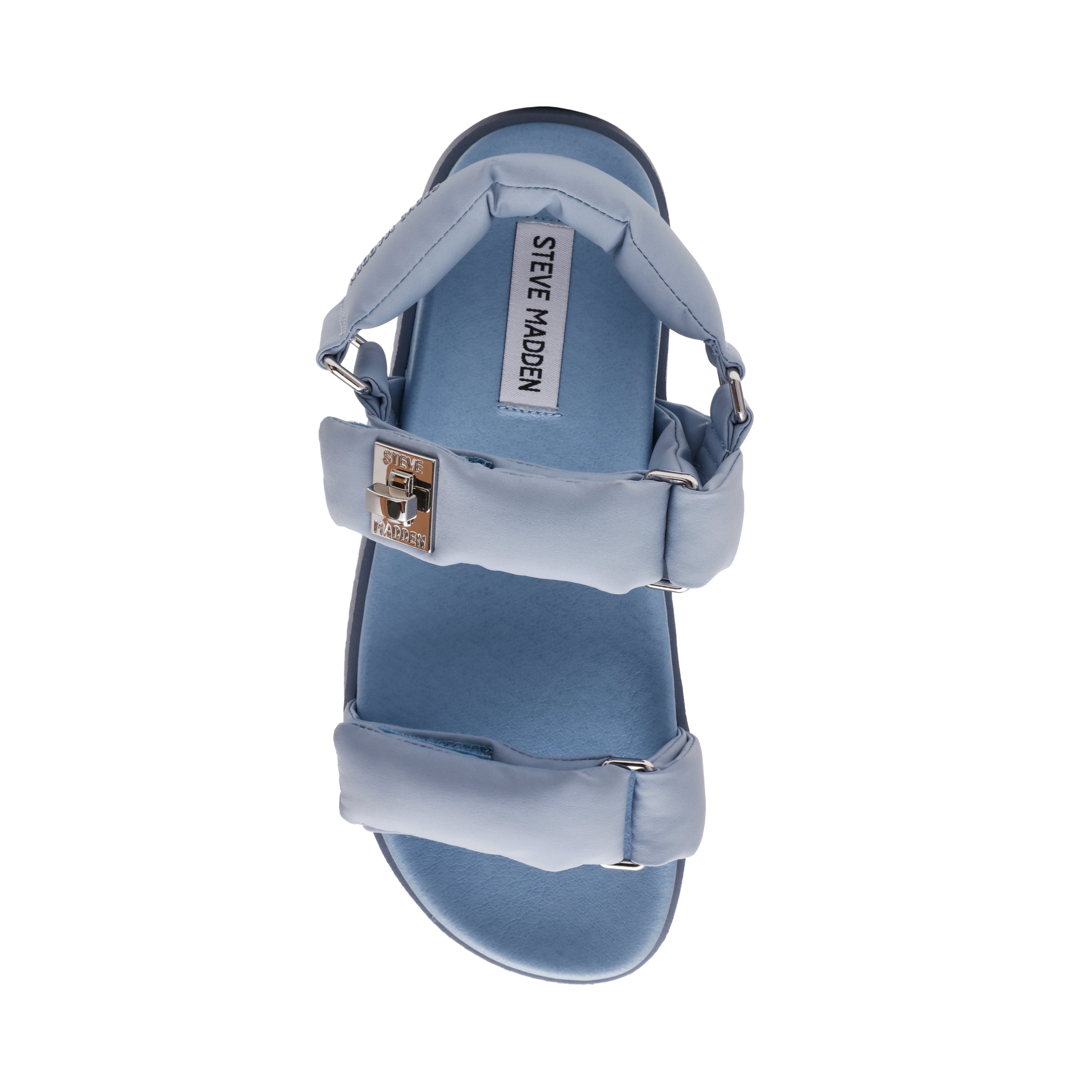 MONAT-XS ストラップ付パフィーサンダル BLU　(heel3.5)