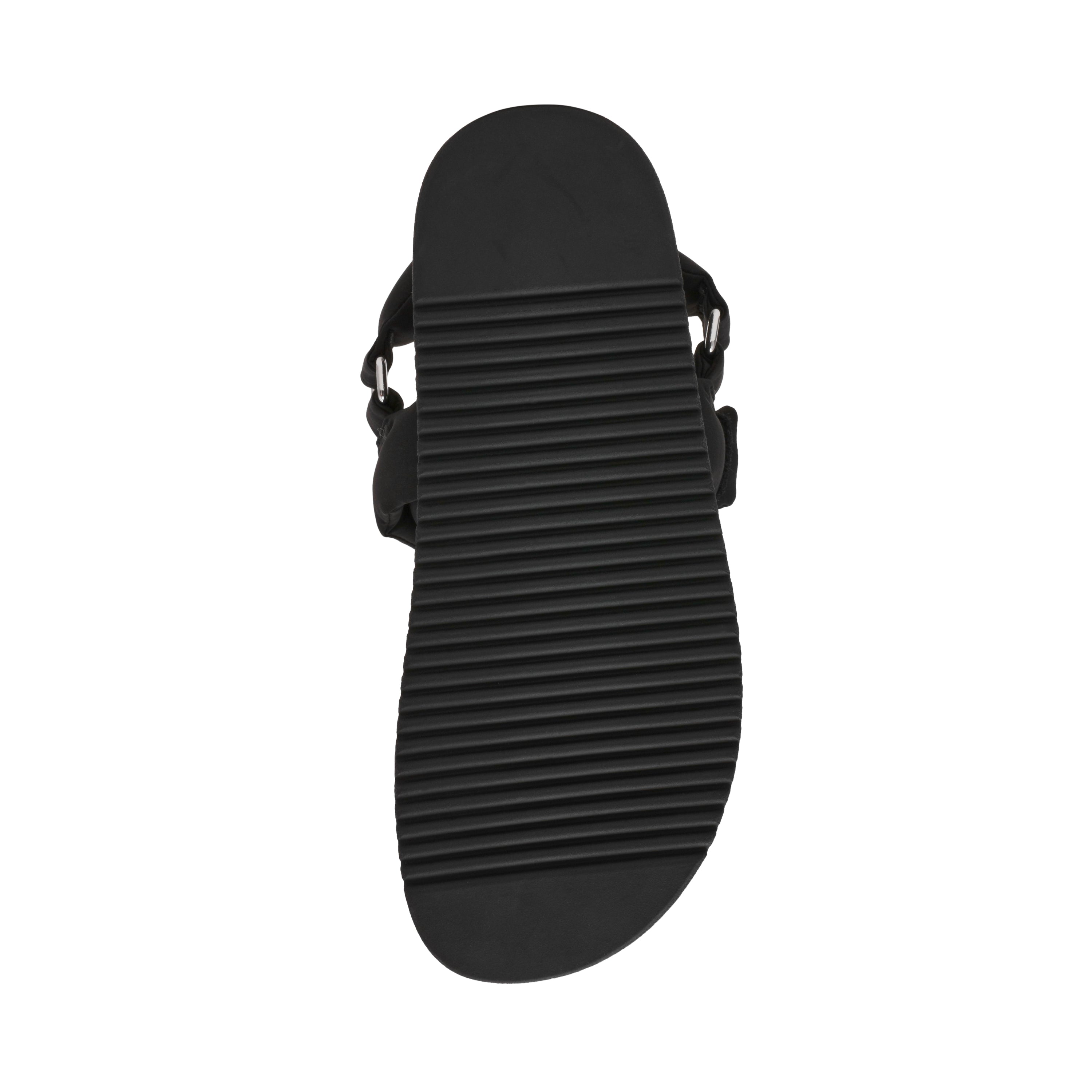 MONAT-XS ストラップ付パフィーサンダル BLK　(heel3.5)