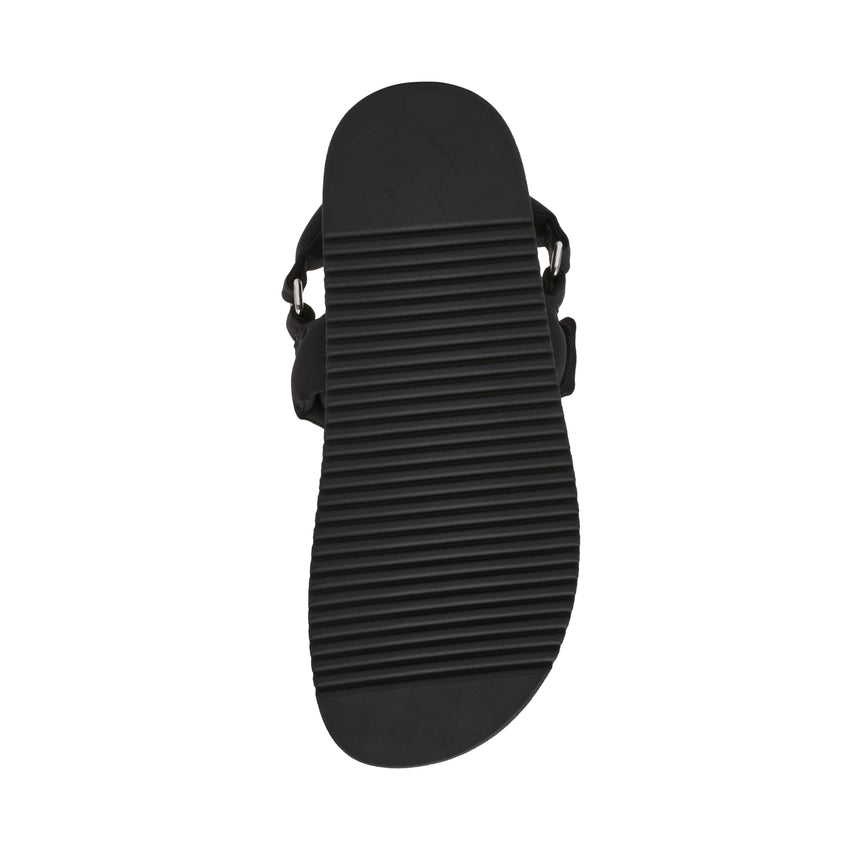 MONAT-XS ストラップ付パフィーサンダル BLK　(heel3.5)