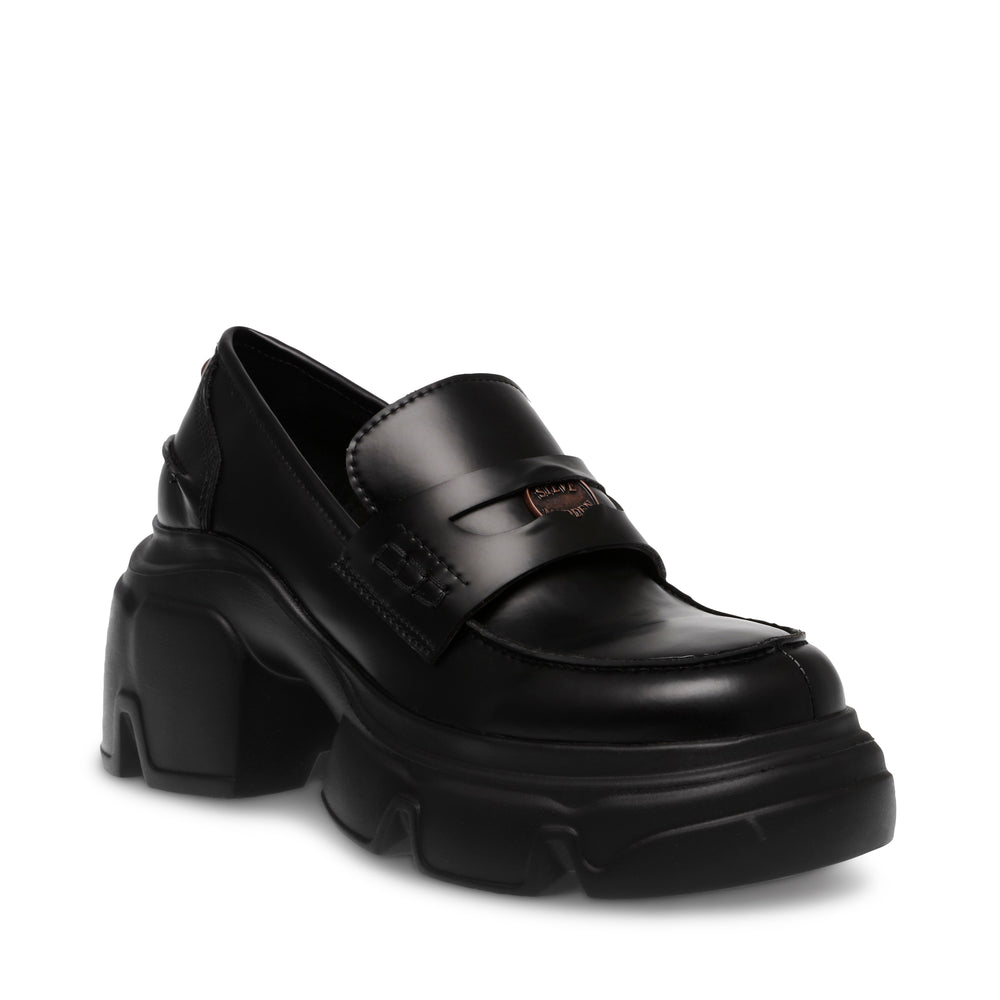 STEVE MADDEN ODOM-UA　厚底ペニーローファー　BLACK ローファー レディース　 ローファー