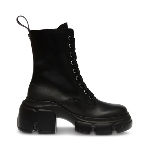 STEVE MADDEN OPERATOR-UA　ボリュームレースアップブーツ　BLACK ブーツ 新着商品