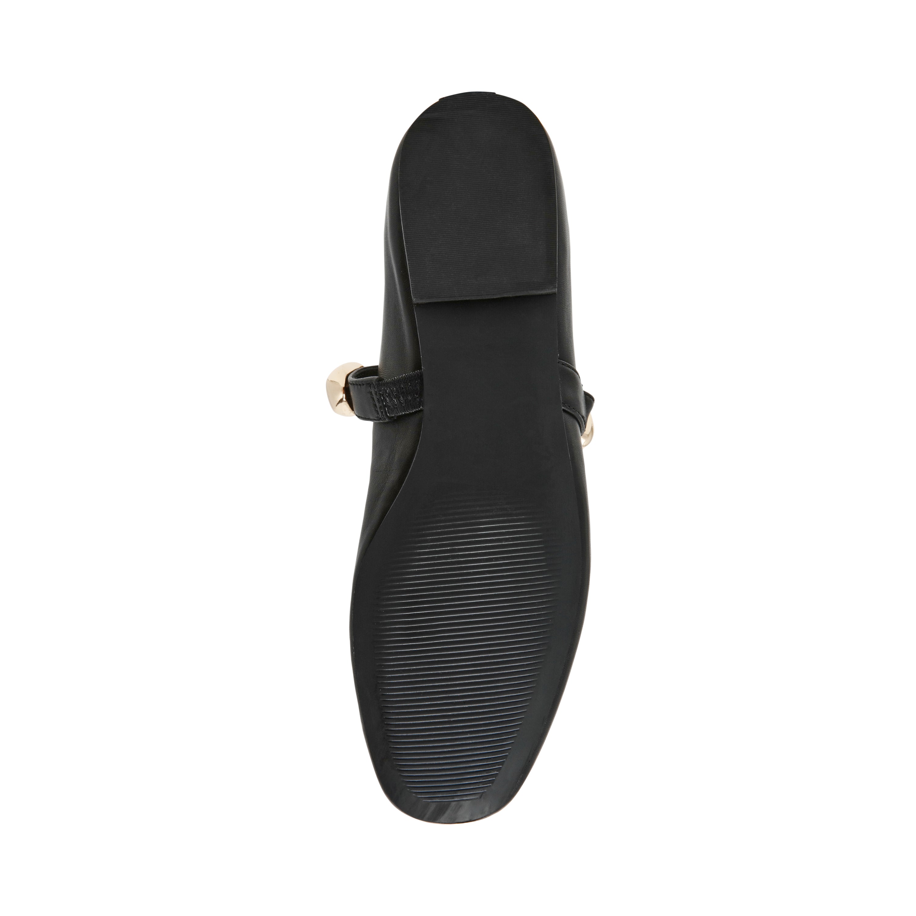 POPPIN-XS　ビジューフラットパンプス　BLK/LEAT　(heel1.0)