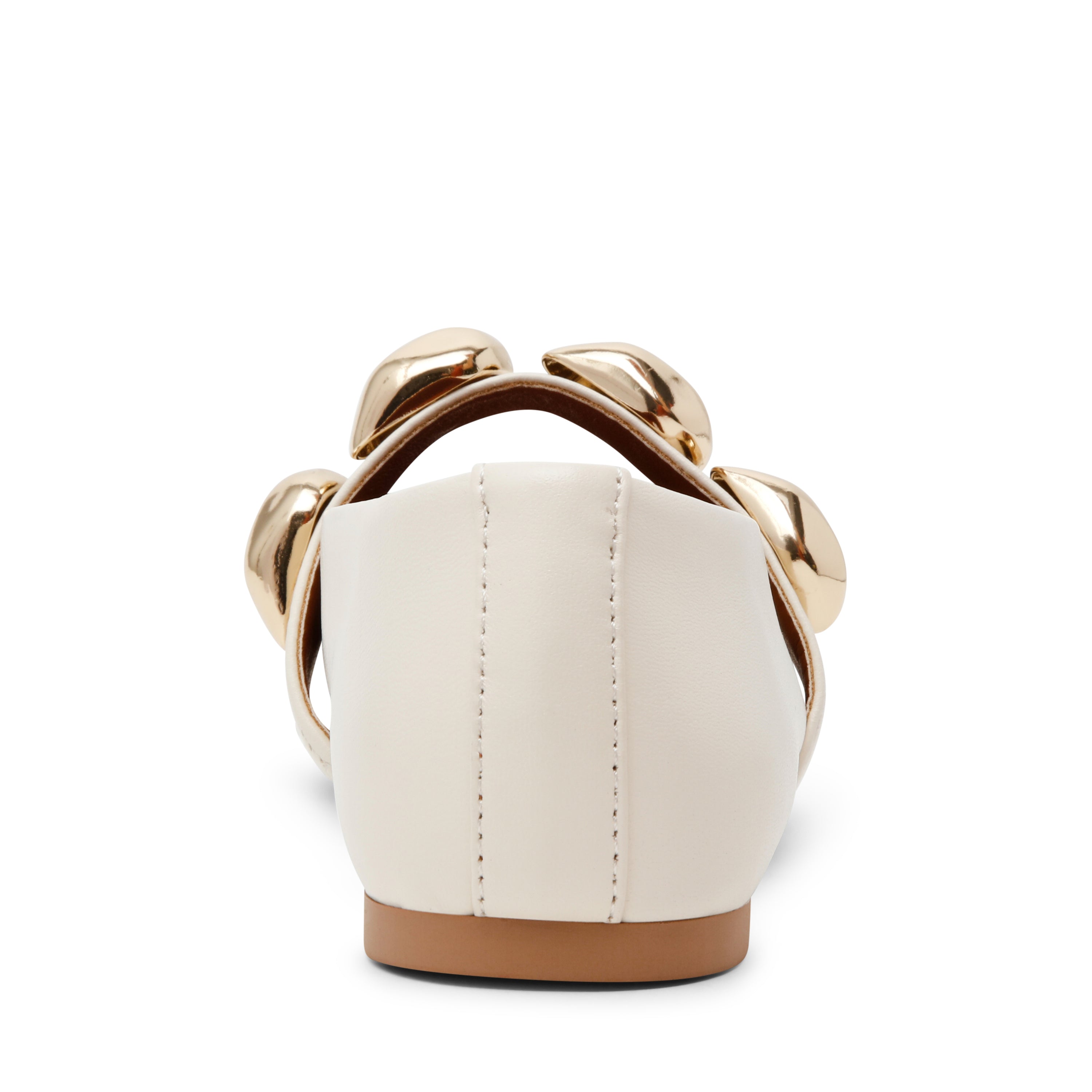 POPPIN-XS　ビジューフラットパンプス　IV/LEAT　(heel1.0)