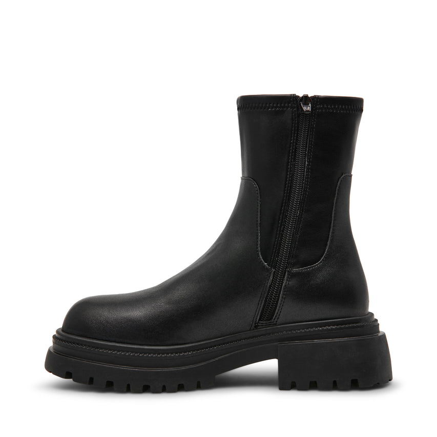 ROADMAP-VA　厚底サイドジップブーツ　BLK/LEAT　(HEEL5.5)