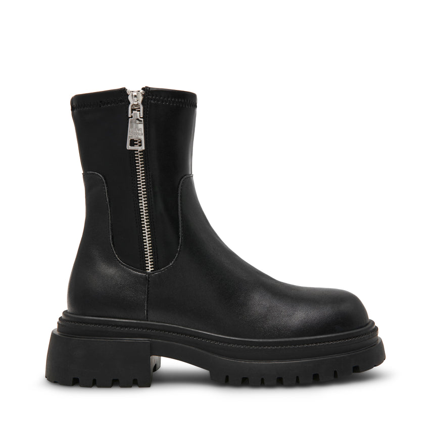 ROADMAP-VA　厚底サイドジップブーツ　BLK/LEAT　(HEEL5.5)