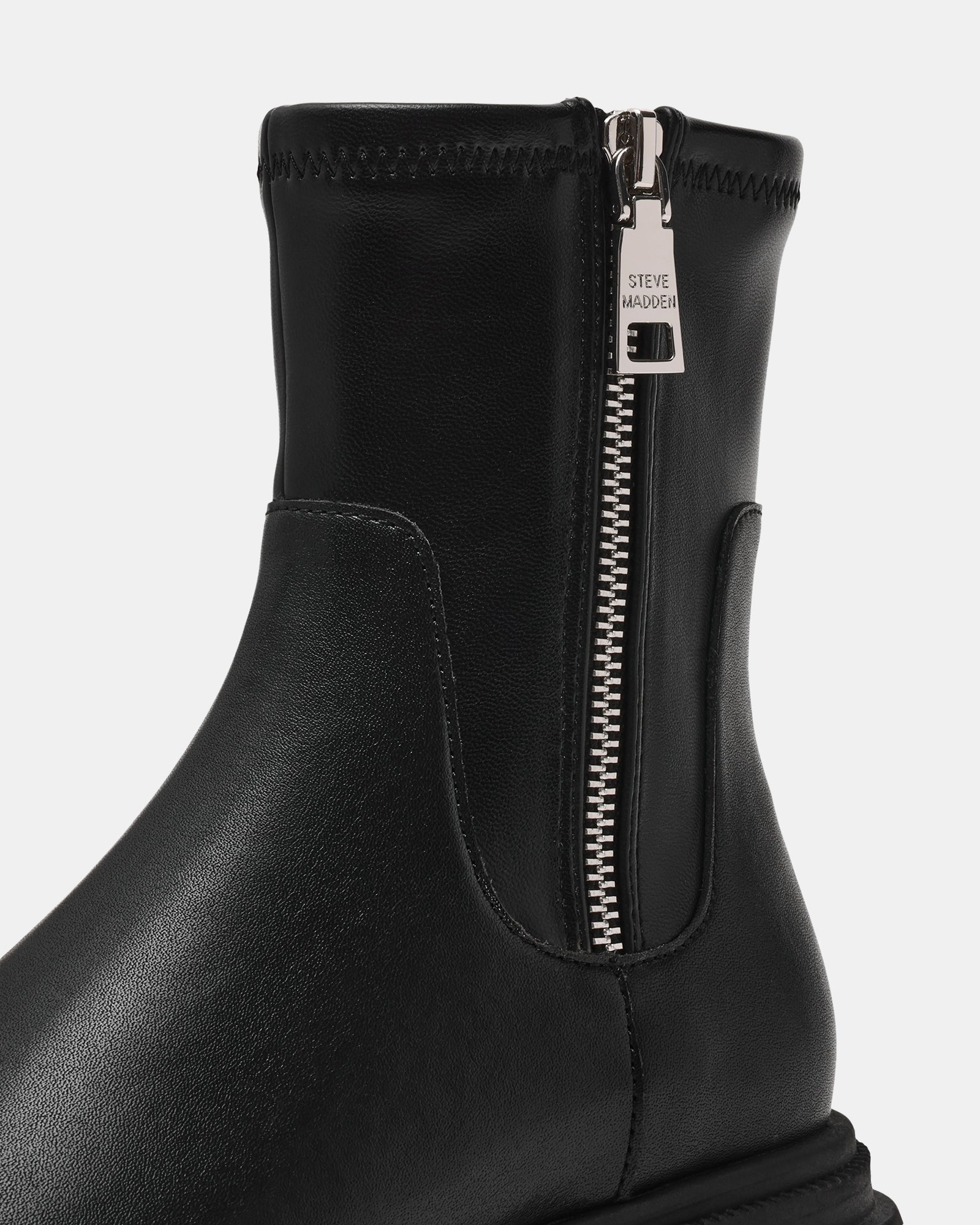 ROADMAP-VA　厚底サイドジップブーツ　BLK/LEAT　(HEEL5.5)