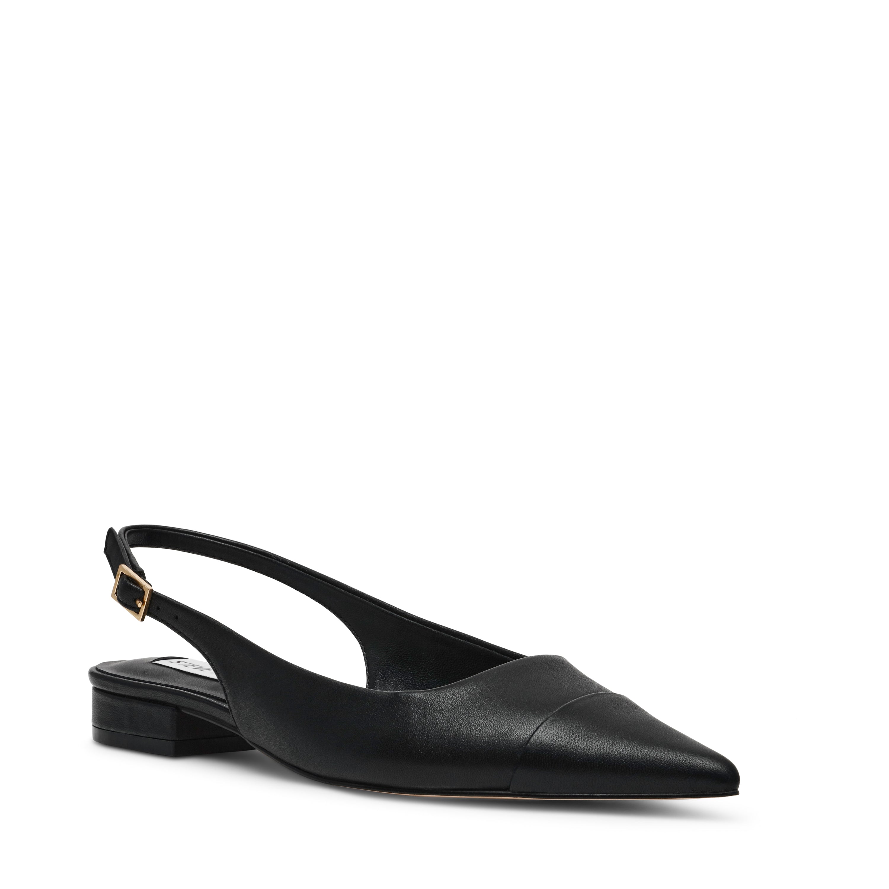 ROWYN　ポインテッドトゥミュール　BLACK/LEAT
