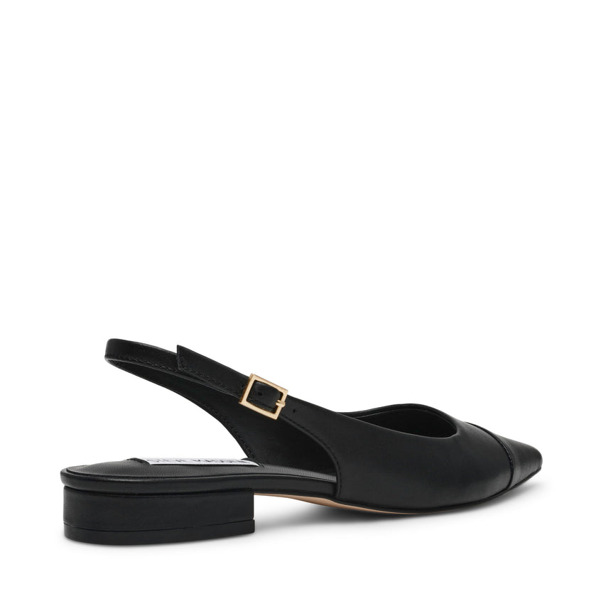 ROWYN　ポインテッドトゥミュール　BLACK/LEAT