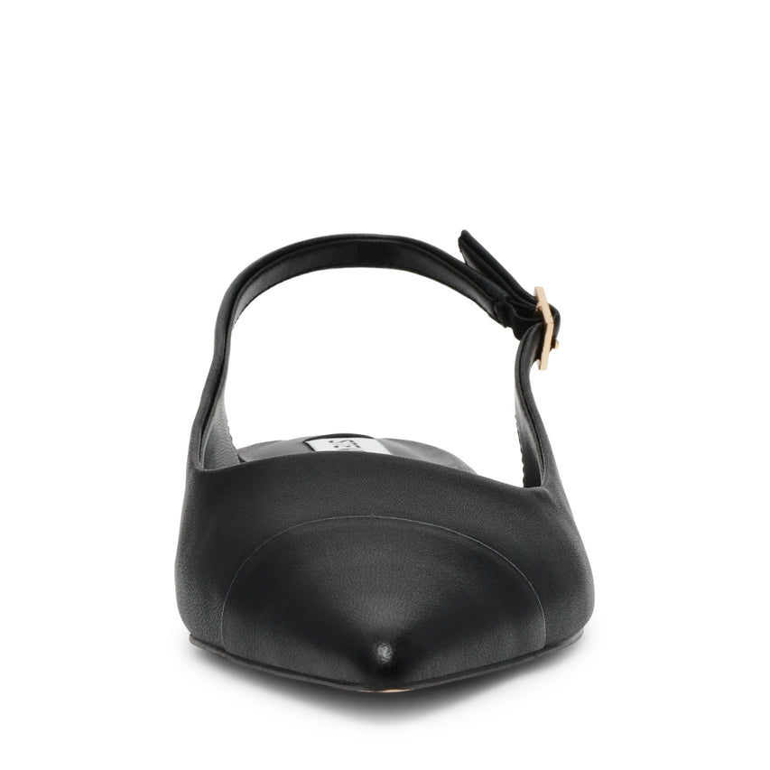 ROWYN　ポインテッドトゥミュール　BLACK/LEAT