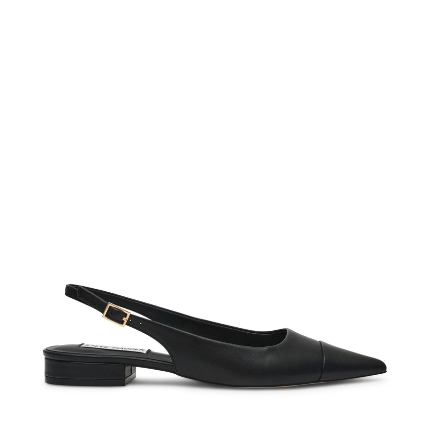 ROWYN　ポインテッドトゥミュール　BLACK/LEAT