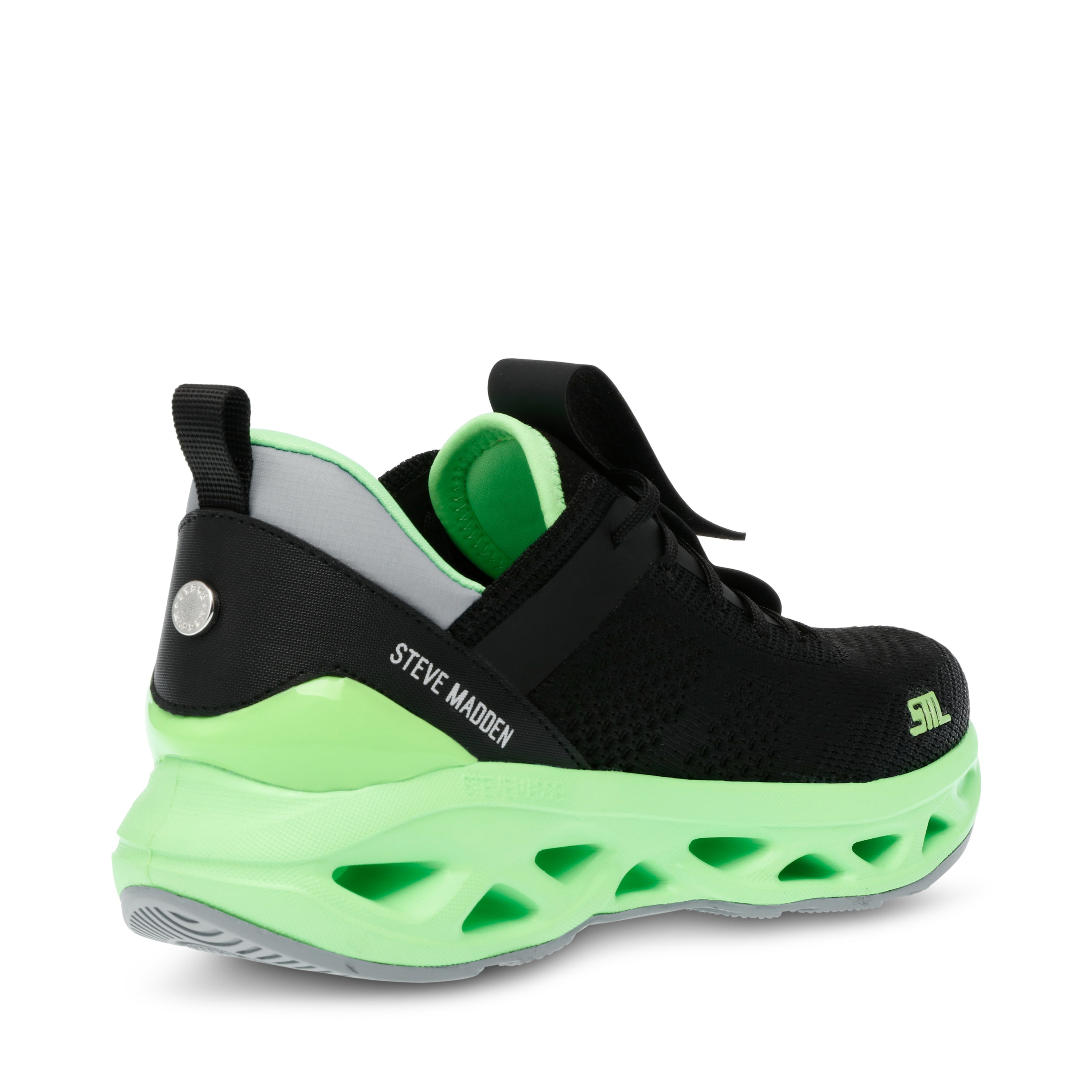 SURGE 1   デザインソールニットスニーカー　BLK/GRN