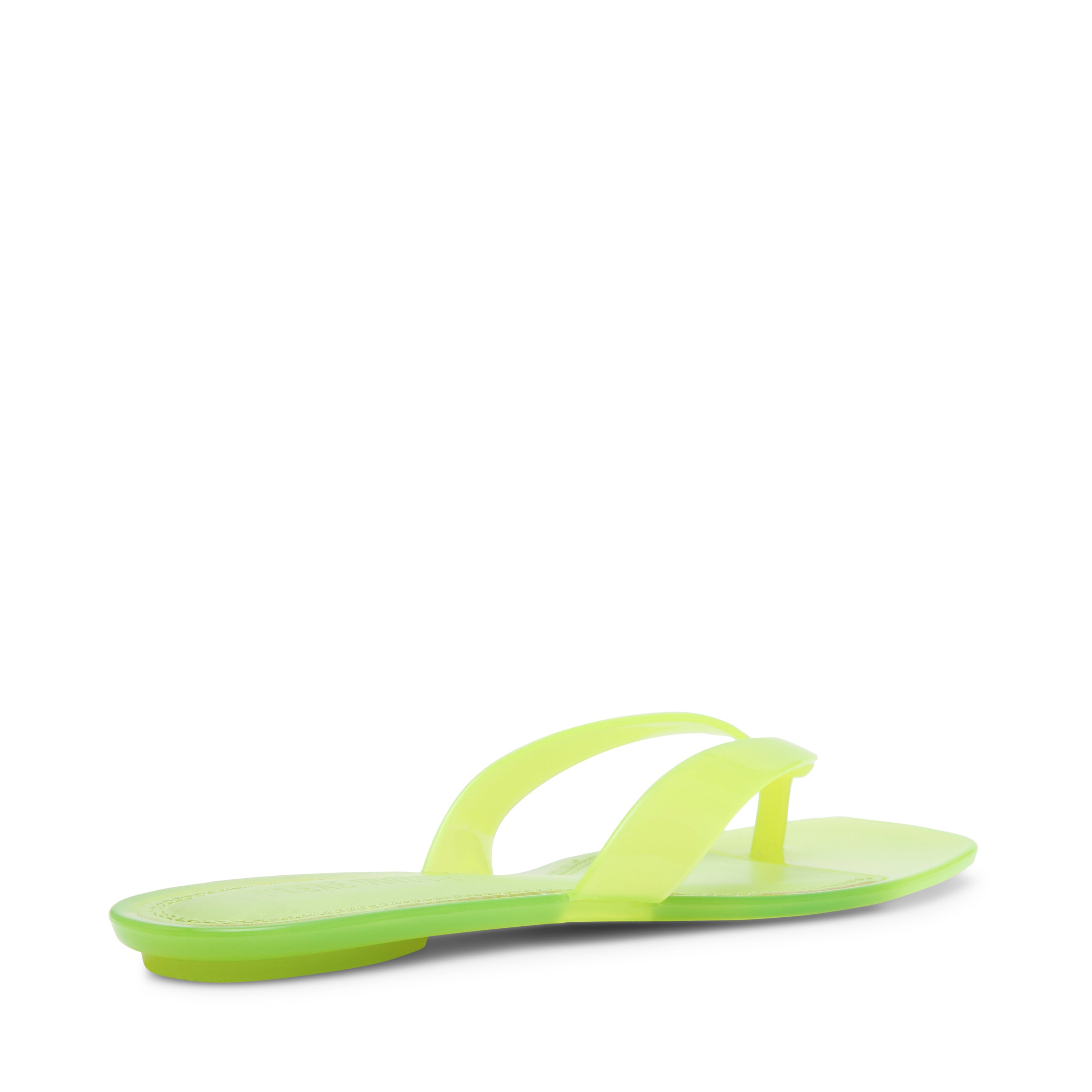 TRELLA-J-XS　クリアフラットトングサンダル　LIME(Heel1.0) - view 4