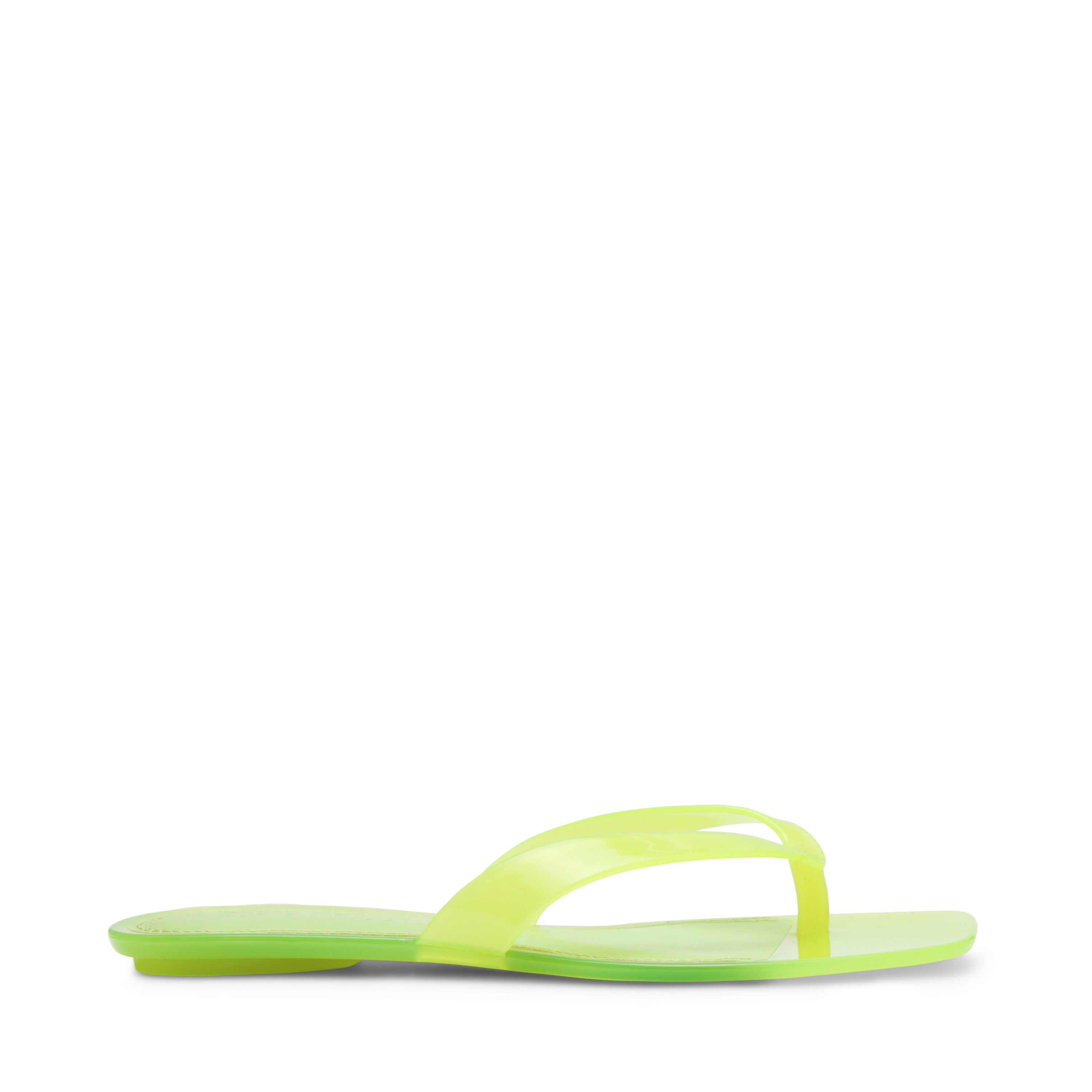 TRELLA-J-XS　クリアフラットトングサンダル　LIME(Heel1.0) - view 3