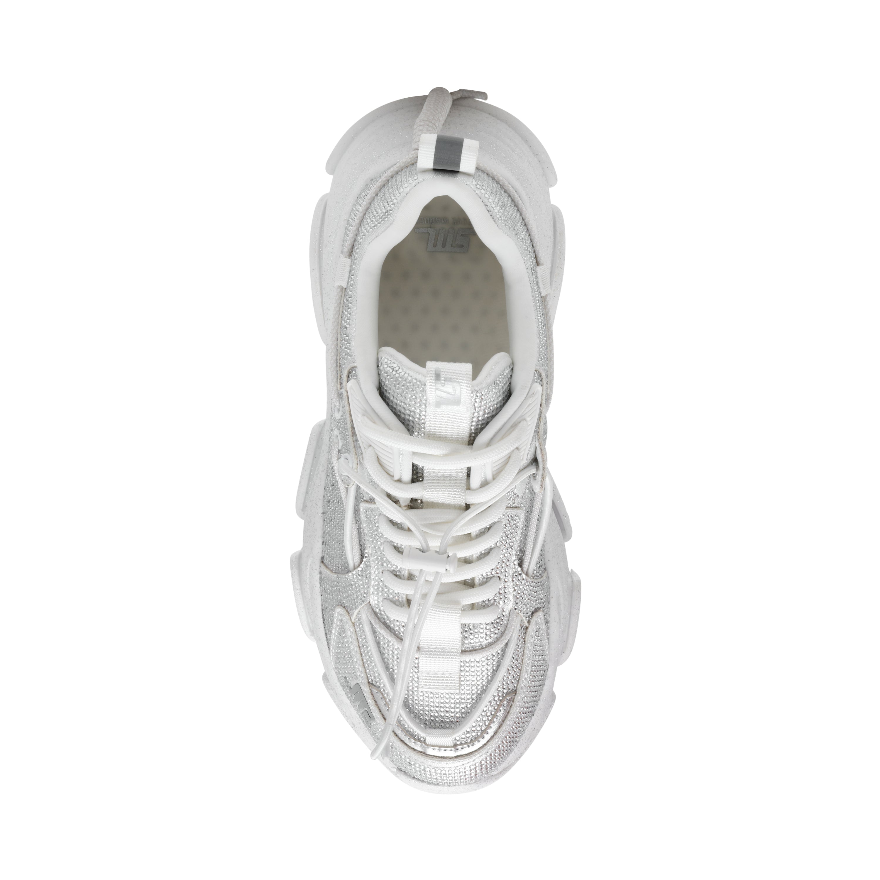 VAULT-2R-VA　ボリュームソール ラインストーンスニーカー　WH (heel5.0)