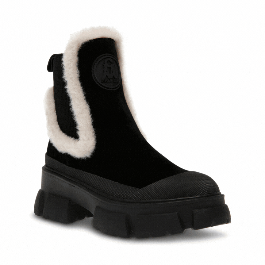 ノベルティあり♥【予約販売】TOWNSHIP-UA　スエードチェルシーブーツ　BLACK SUEDE　１０月下旬ごろお届け　(heel6.0)