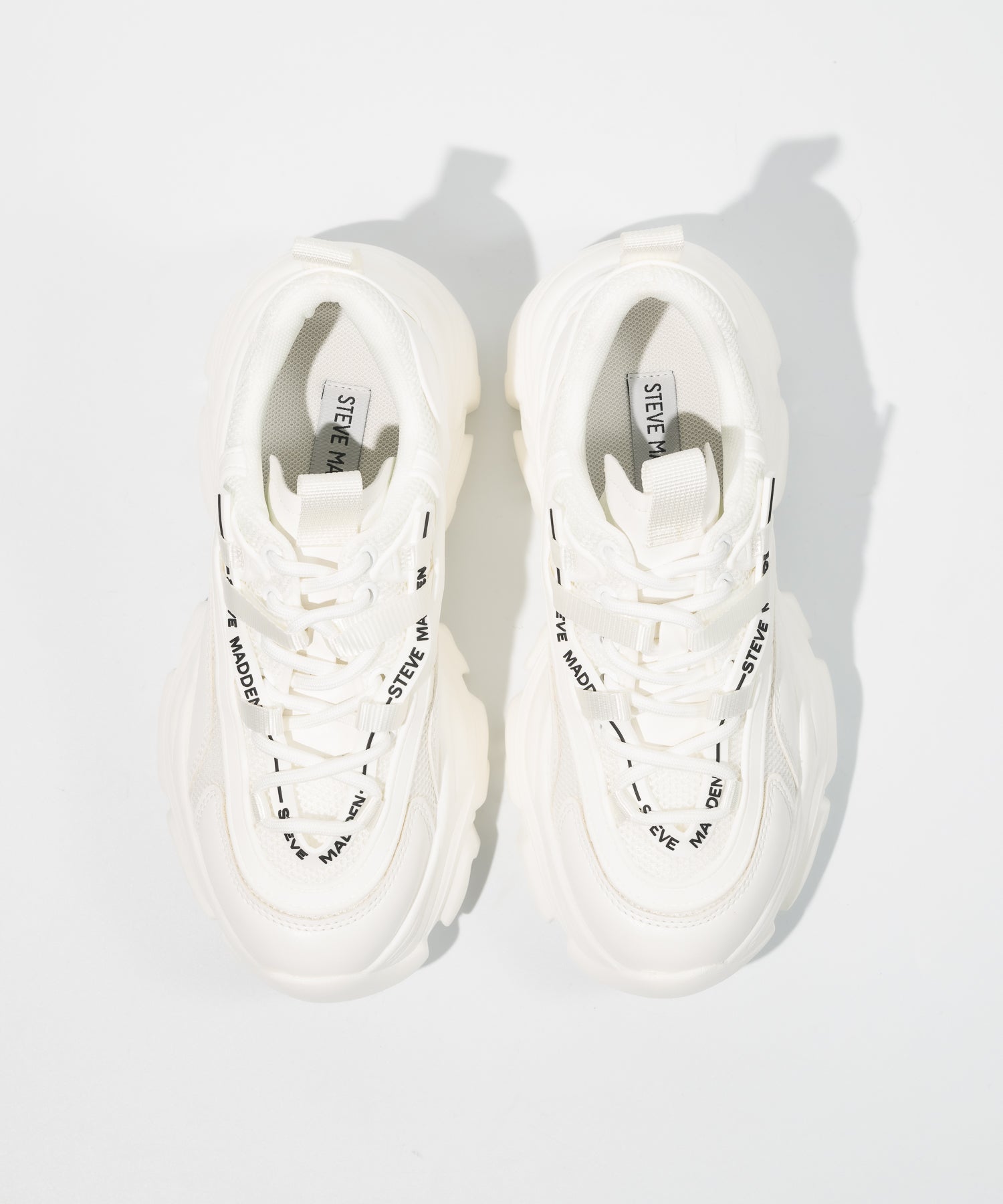 【UNISEX◎】RECOUPE-M-RS  厚底ボリュームソールスニーカー　WH　(heel7.0)