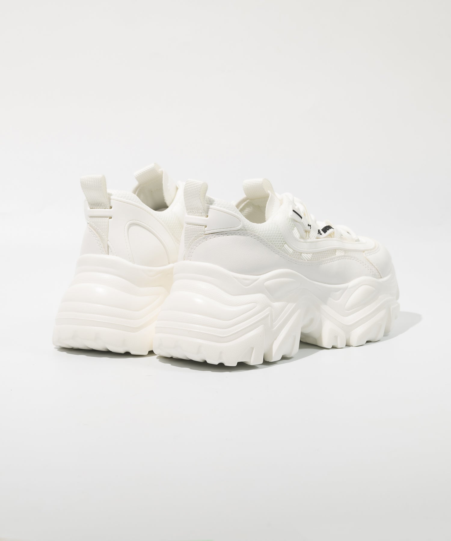 【UNISEX◎】RECOUPE-M-RS  厚底ボリュームソールスニーカー　WH　(heel7.0)