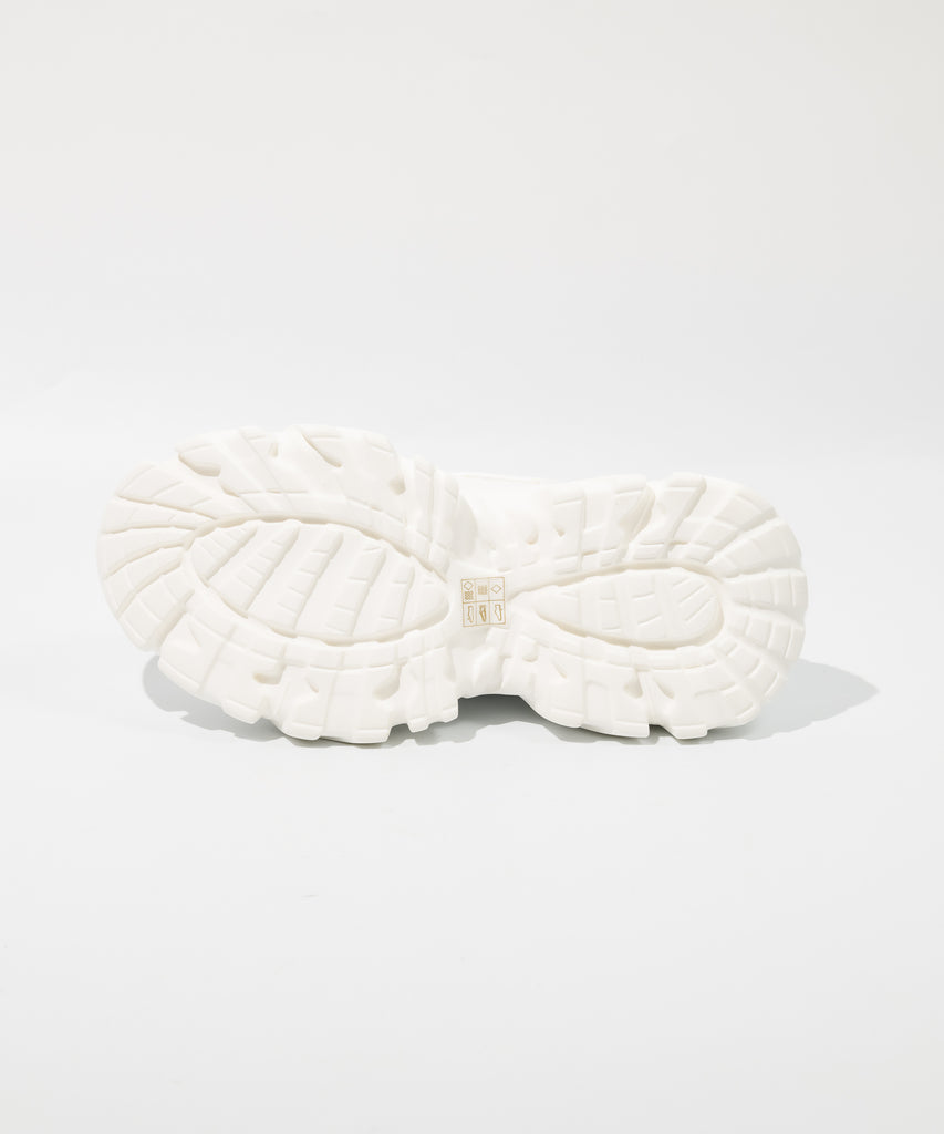 【UNISEX◎】RECOUPE-M-RS  厚底ボリュームソールスニーカー　WH　(heel7.0)