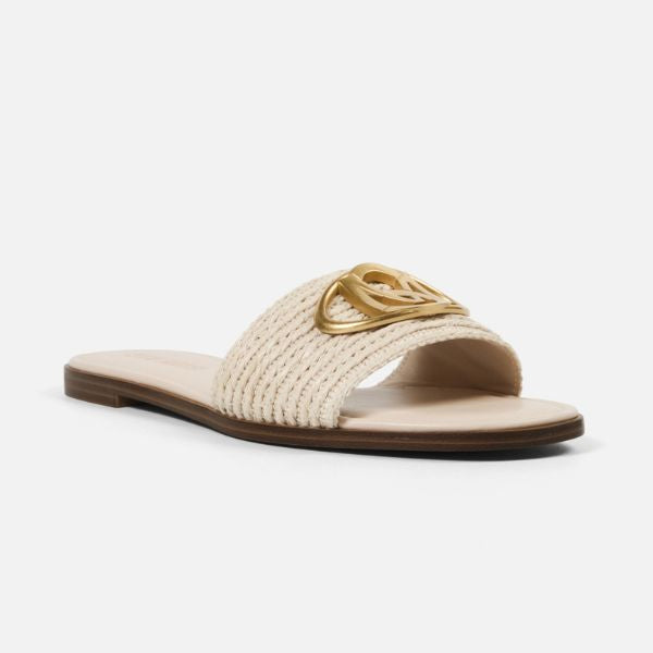 KORA 2.0-XS オーバルロゴモチーフフラットサンダル BONE (Heel1.5)