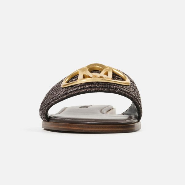 KORA 2.0-XS オーバルロゴモチーフフラットサンダル BR (Heel1.5) - view 6