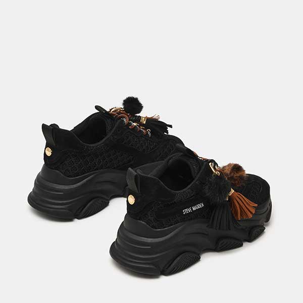 POSSESSION-PP-XA　タッセルチャームボリュームアップスニーカー　BLK　(heel6.0) - view 5